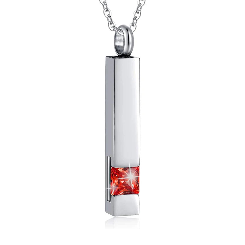 12 Kinds  Birthstone Cremation Jewelry for Ashes Men Women Urn Necklace Stainless Steel Memorial Jewelry - Premium Pet Gear for Australian Homes - Simple Pet Co