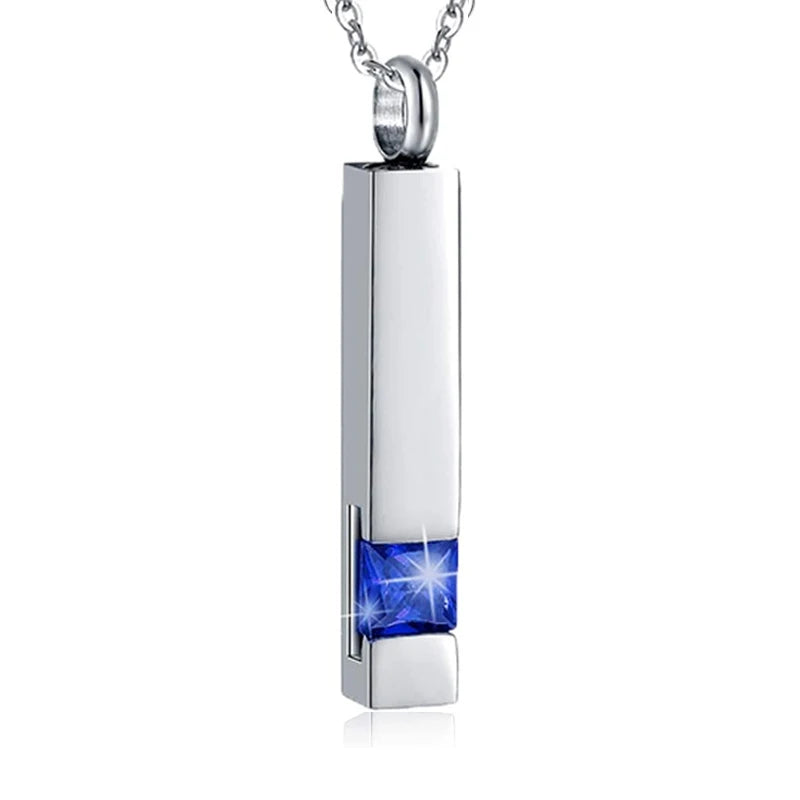 12 Kinds  Birthstone Cremation Jewelry for Ashes Men Women Urn Necklace Stainless Steel Memorial Jewelry - Premium Pet Gear for Australian Homes - Simple Pet Co