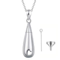 925 Sterling Silver Urn Pendant Necklace Teardrop Cremation Jewelry for Ashes Memorial Keepsake for Women - Premium Pet Gear for Australian Homes - Simple Pet Co