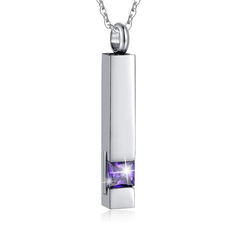 12 Kinds  Birthstone Cremation Jewelry for Ashes Men Women Urn Necklace Stainless Steel Memorial Jewelry - Premium Pet Gear for Australian Homes - Simple Pet Co
