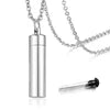 Cylinder Urn Necklace for Ashes Cremation Jewelry Human Pet Stainless Steel Memorial Keepsake Pendant Necklace - Premium Pet Gear for Australian Homes - Simple Pet Co