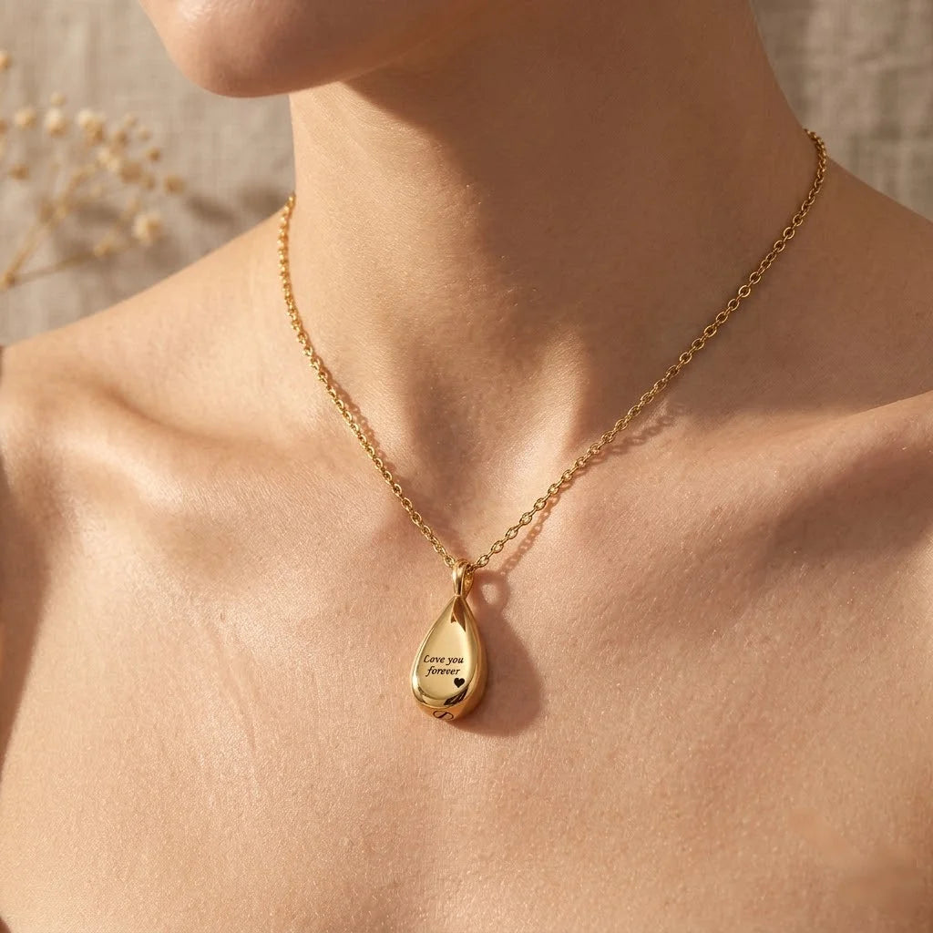 Teardrop Urn Necklace Pendant Cremation Jewelry Ashes Pet Keepsake with CE Certification for Dog Lovers - Premium Pet Gear for Australian Homes - Simple Pet Co