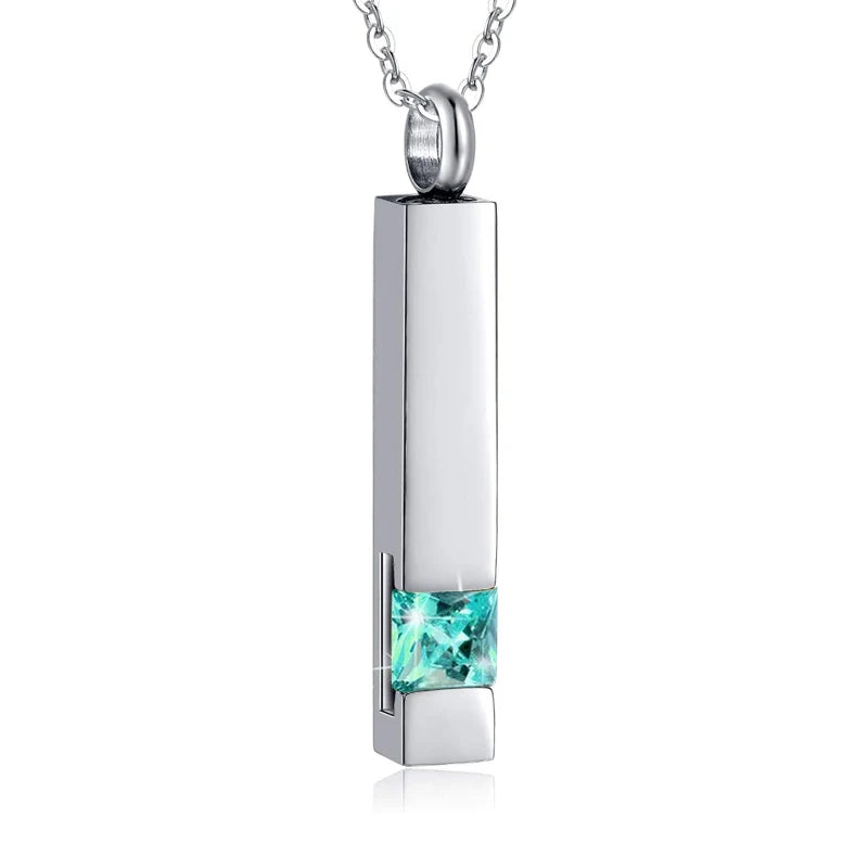 12 Kinds  Birthstone Cremation Jewelry for Ashes Men Women Urn Necklace Stainless Steel Memorial Jewelry - Premium Pet Gear for Australian Homes - Simple Pet Co