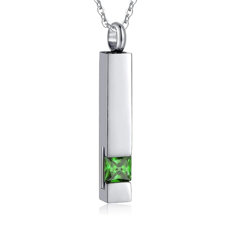 12 Kinds  Birthstone Cremation Jewelry for Ashes Men Women Urn Necklace Stainless Steel Memorial Jewelry - Premium Pet Gear for Australian Homes - Simple Pet Co