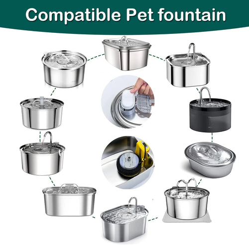 16 Pack Water Fountain Filters for Stainless Steel Pet Dog Dispenser - Premium Pet Gear for Australian Homes - Simple Pet Co