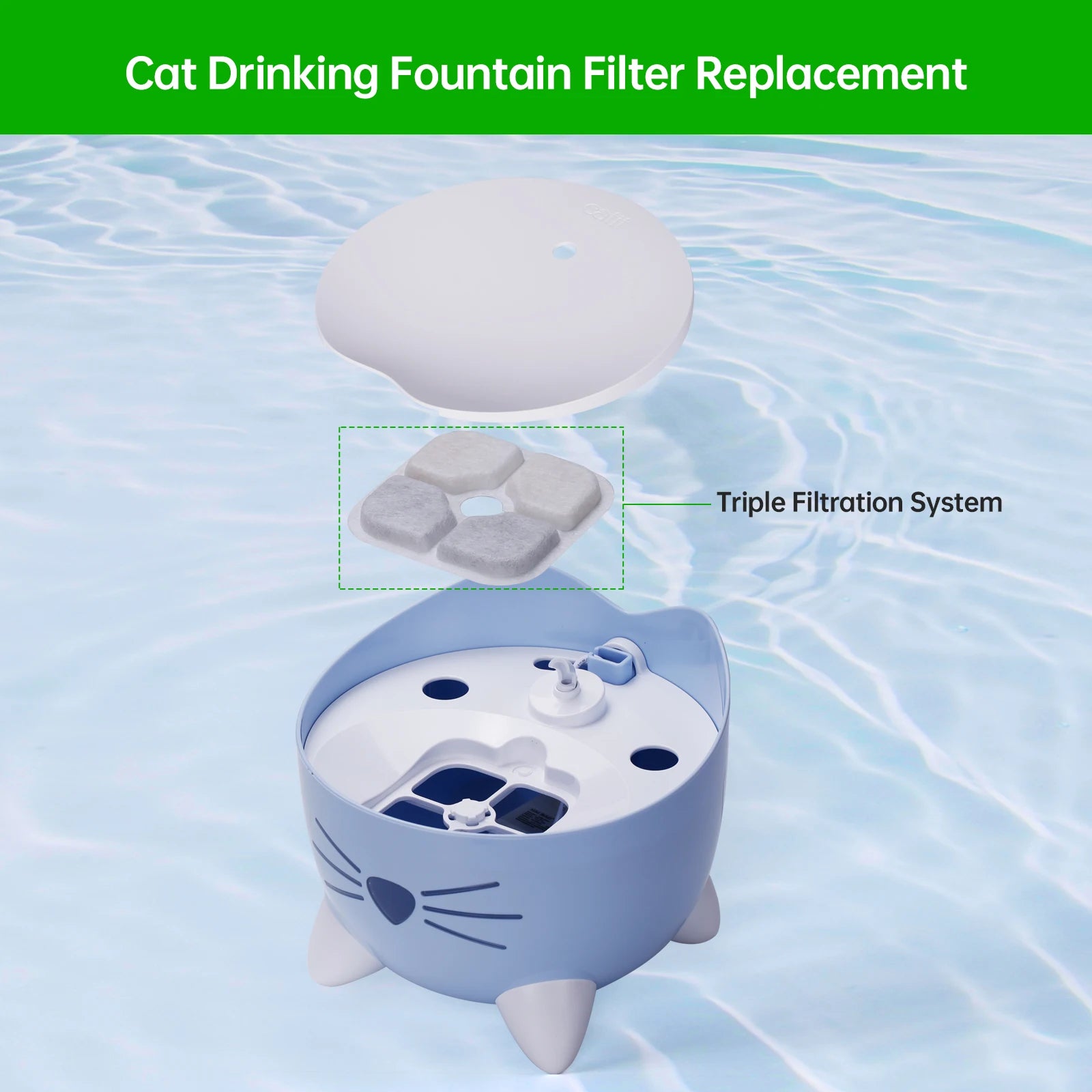 12pcs Pet Water Drinking Fountain Filters for Pixi Dog Dispenser Activated Carbon - Premium Pet Gear for Australian Homes - Simple Pet Co