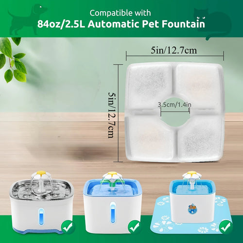 4pcs/Pack Triple Filtration System Automatic Water Fountain Filters for Square 80oz/2.5L - Premium Pet Gear for Australian Homes - Simple Pet Co