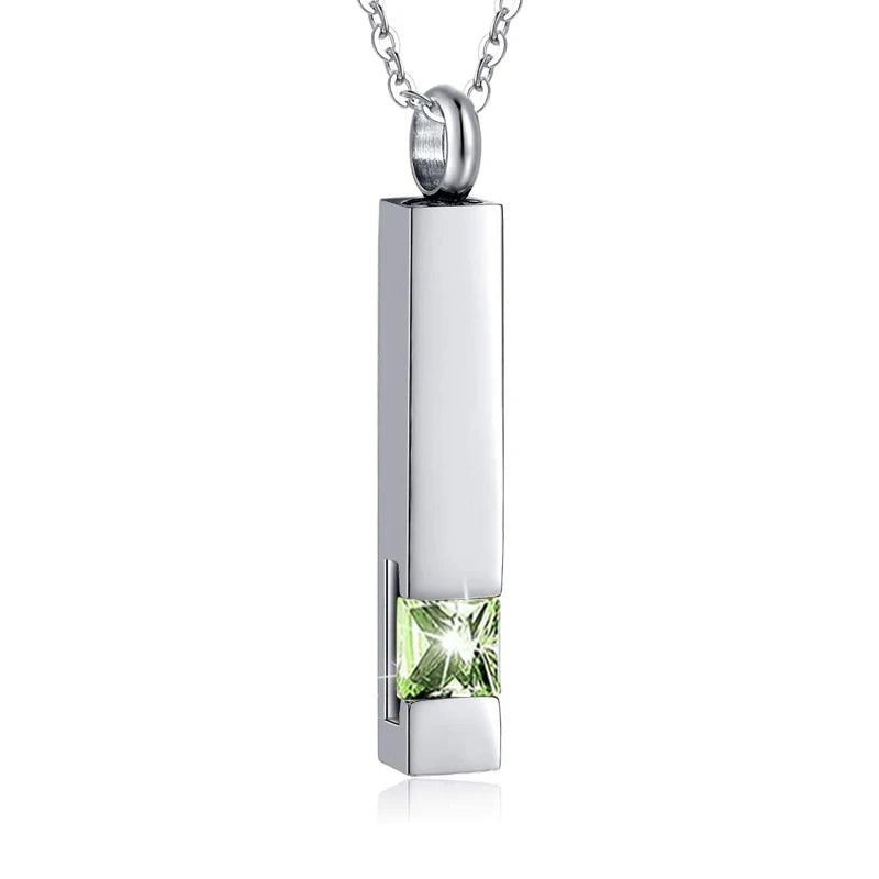 12 Kinds  Birthstone Cremation Jewelry for Ashes Men Women Urn Necklace Stainless Steel Memorial Jewelry - Premium Pet Gear for Australian Homes - Simple Pet Co