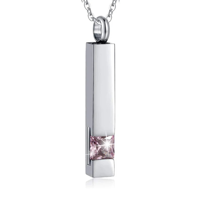 12 Kinds  Birthstone Cremation Jewelry for Ashes Men Women Urn Necklace Stainless Steel Memorial Jewelry - Premium Pet Gear for Australian Homes - Simple Pet Co