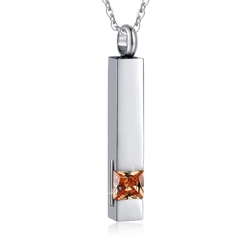 12 Kinds  Birthstone Cremation Jewelry for Ashes Men Women Urn Necklace Stainless Steel Memorial Jewelry - Premium Pet Gear for Australian Homes - Simple Pet Co
