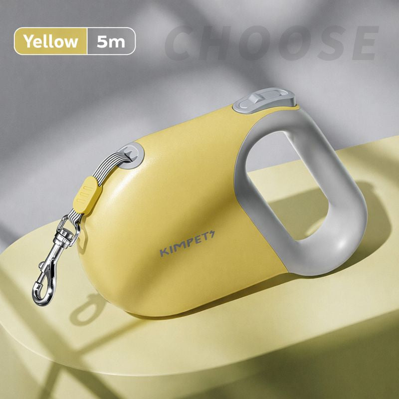 Retractable Dog Leash 3m / 5m with Reflective Heavy Duty Nylon Rope, Smooth control with One-Button Brake